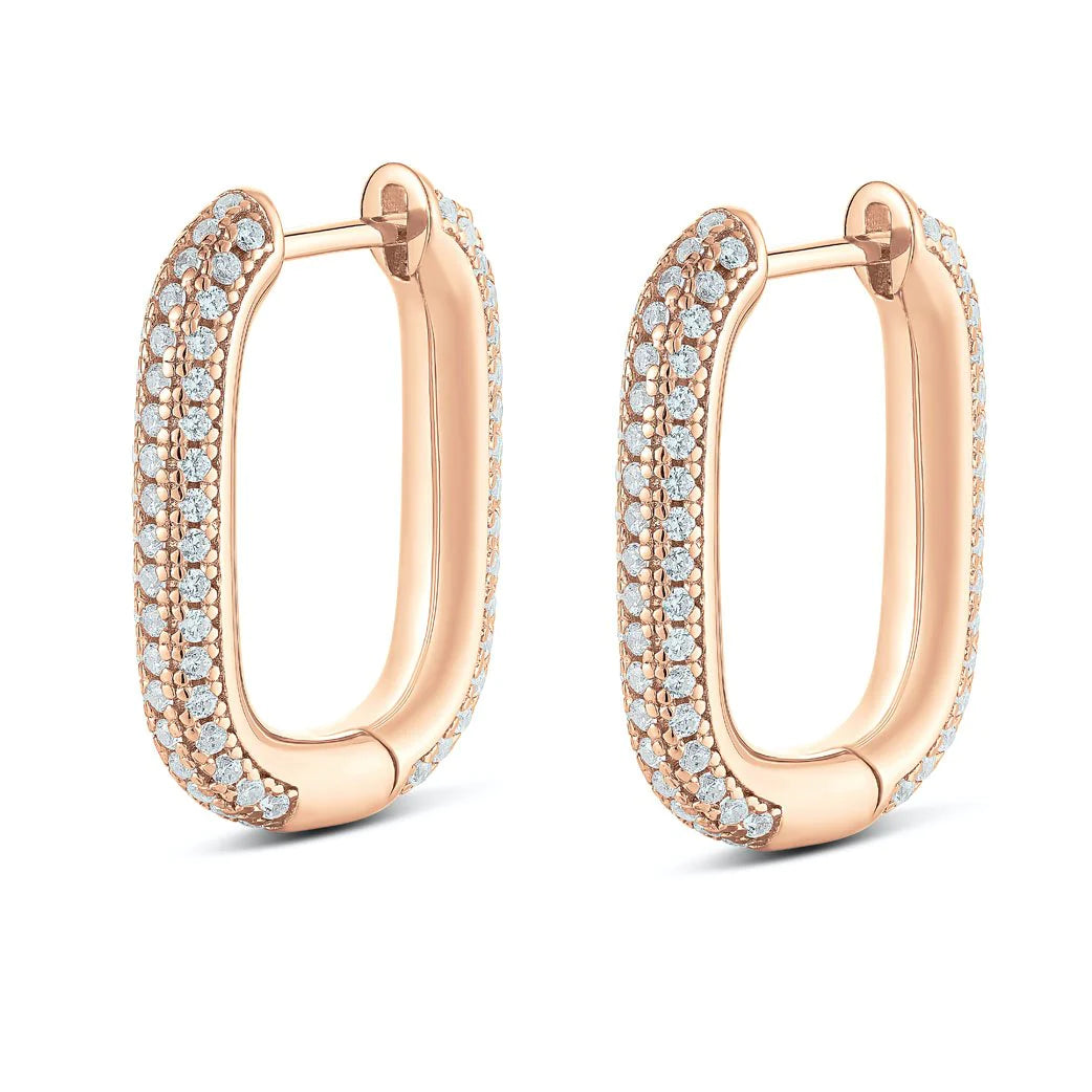 Miss Mimi Square Shape CZ Earrings | Sterling Silver | ORLY Jewellers