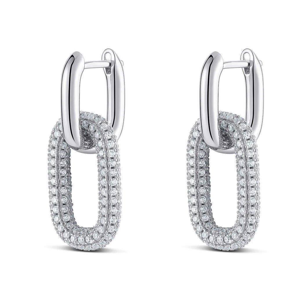 Miss Mimi Double Square Dangling Earrings | ORLY Jewellers