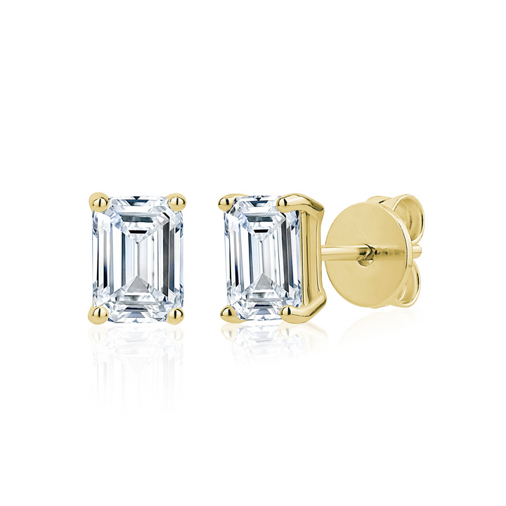 Miss Mimi Emerald Cut Stud Earrings