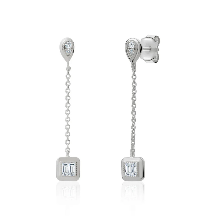 Pendentif goutte Miss Mimi poire et émeraude sertie