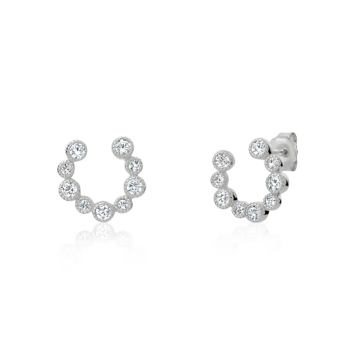 Miss Mimi Milgrain Circle of Life Studs
