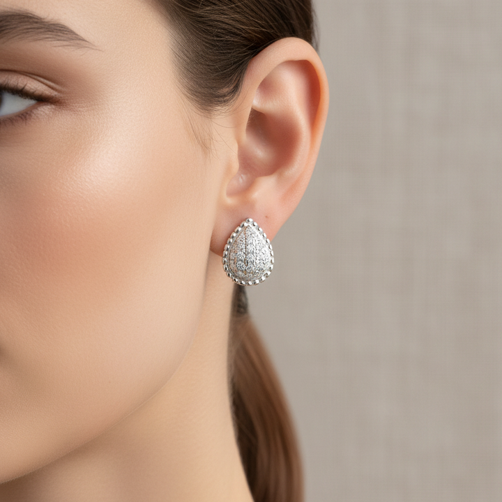 Miss Mimi Pear Dew Drop Studs