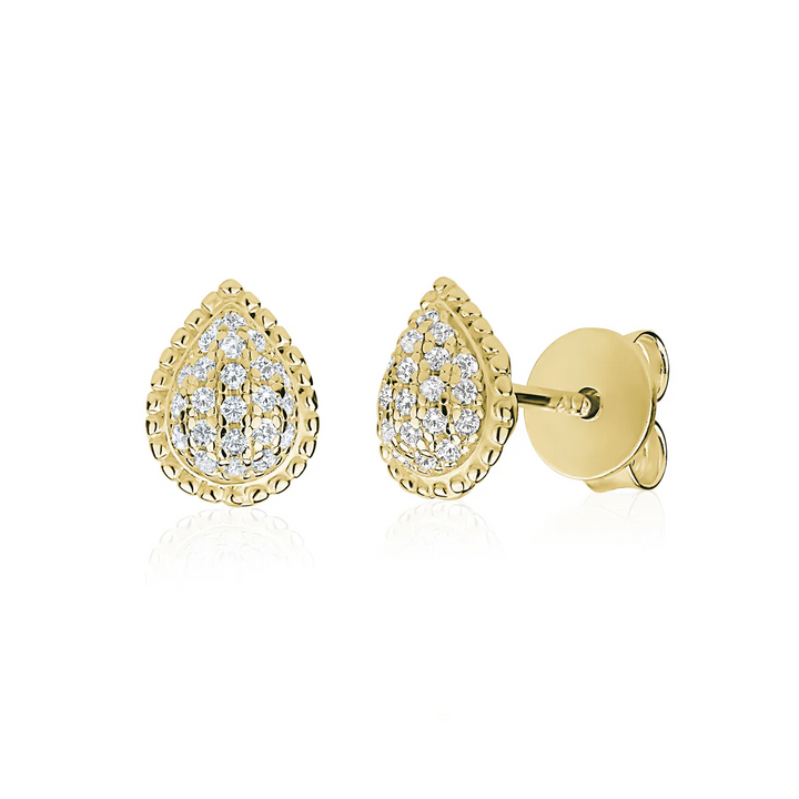 Miss Mimi Pear Dew Drop Studs