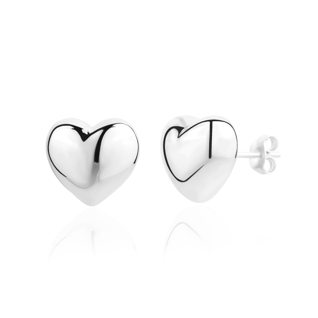 Miss Mimi Puff Heart Studs