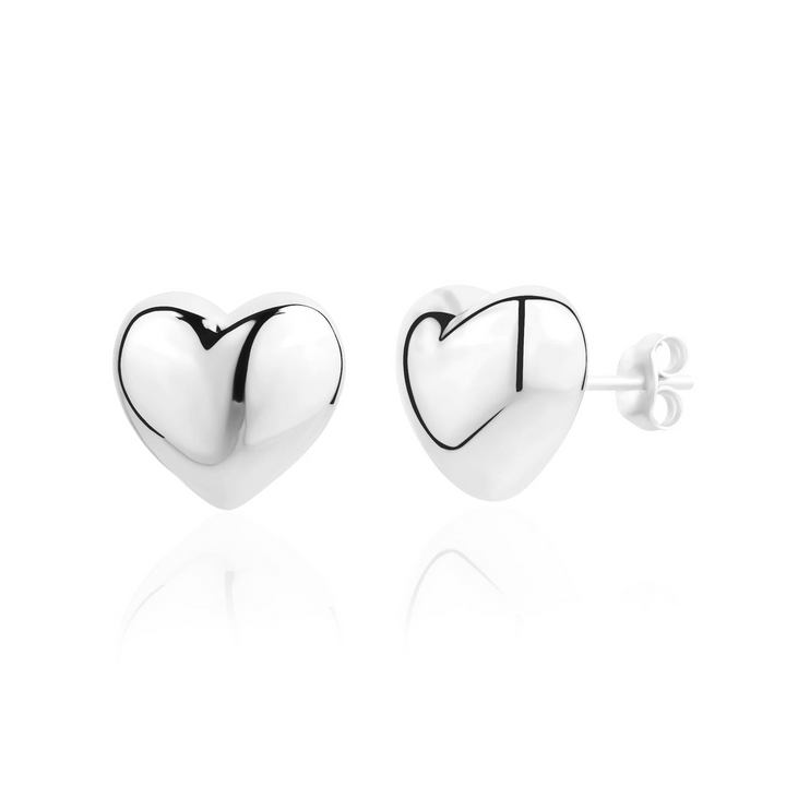 Miss Mimi Puff Heart Studs