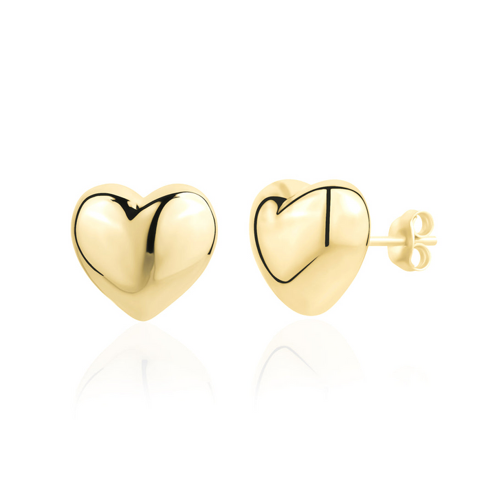 Miss Mimi Puff Heart Studs