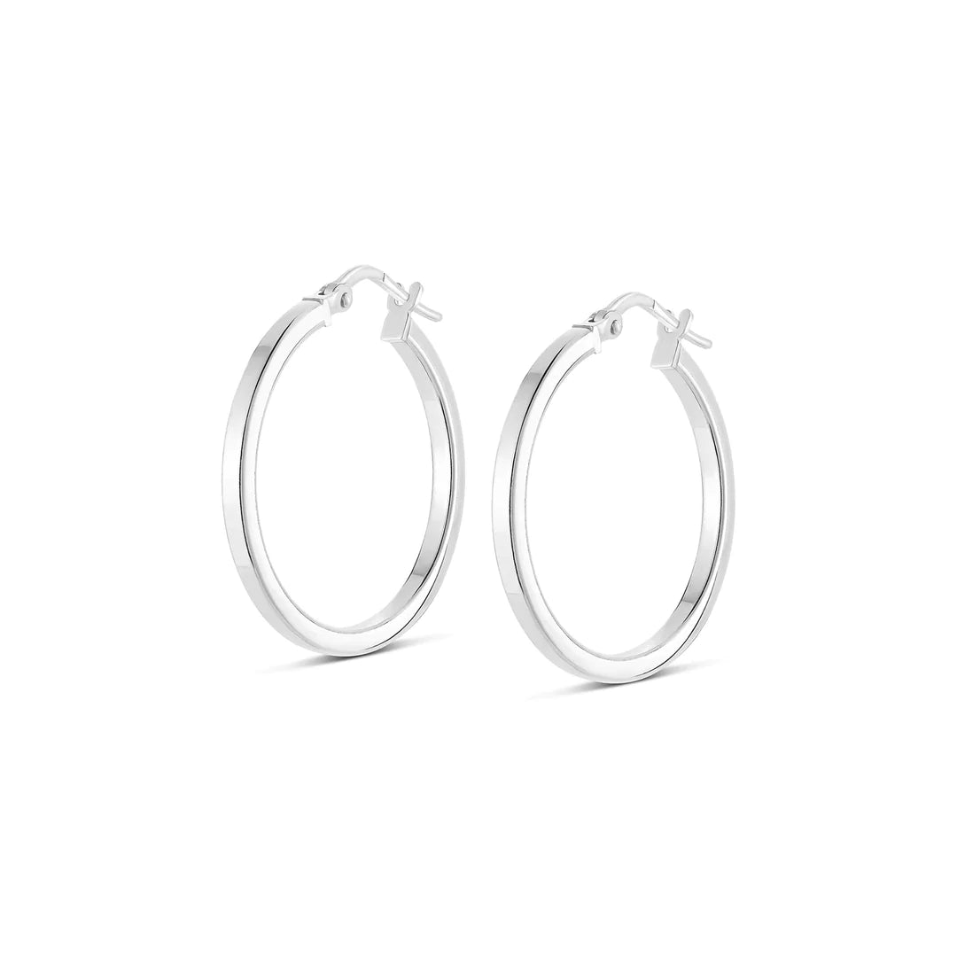 Miss Mimi Square Edge Hoop Earrings | Sterling Silver | ORLY Jewellers