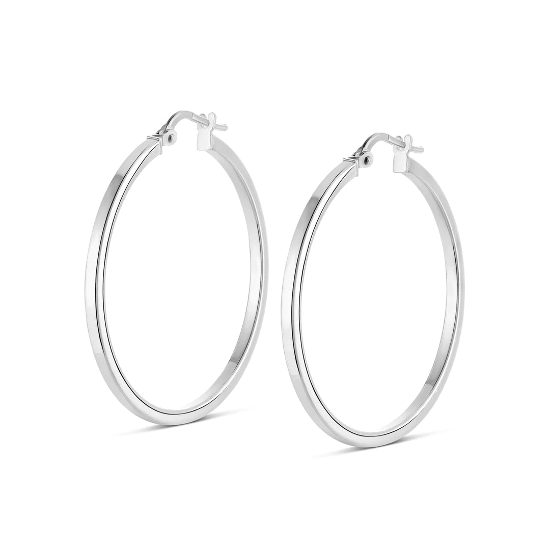 Miss Mimi Large Square Edge Hoop Earrings | ORLY Jewellers