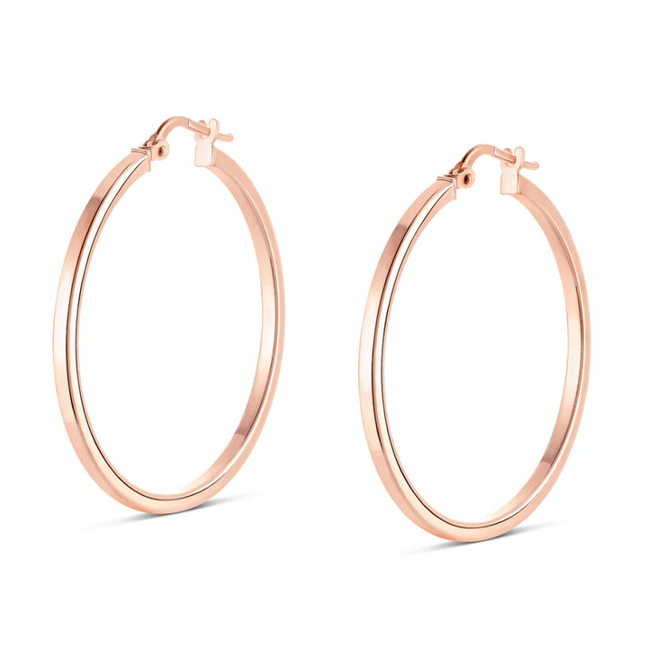 Miss Mimi - Grandes boucles d'oreilles créoles à bords carrés