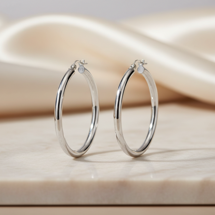 Miss Mimi Round Tube Hoop Earrings