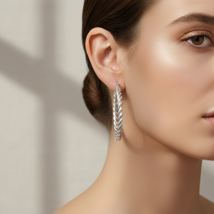 Miss Mimi Medium Twist Hoop Earrings