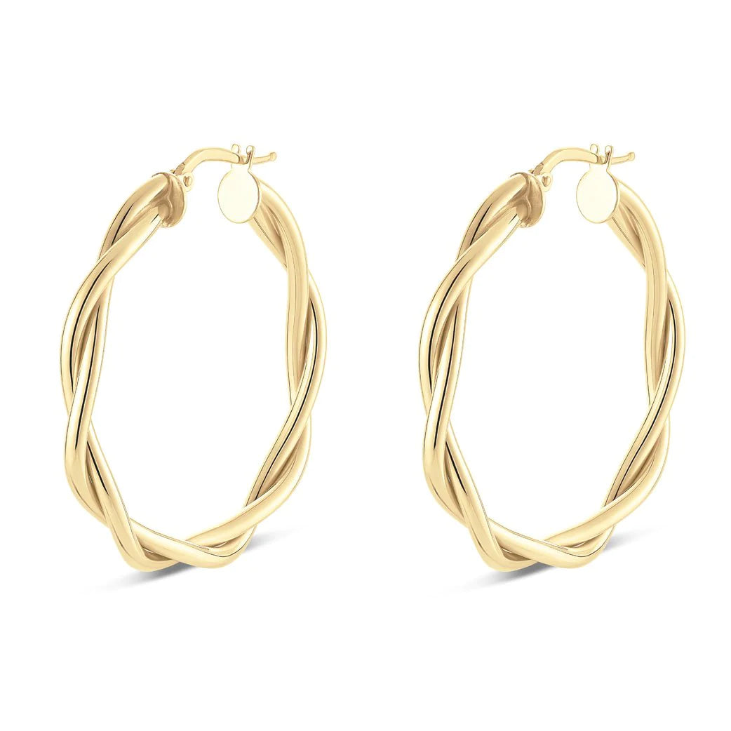 Miss Mimi Medium Italian Rope Hoop Earrings | ORLY Jewellers