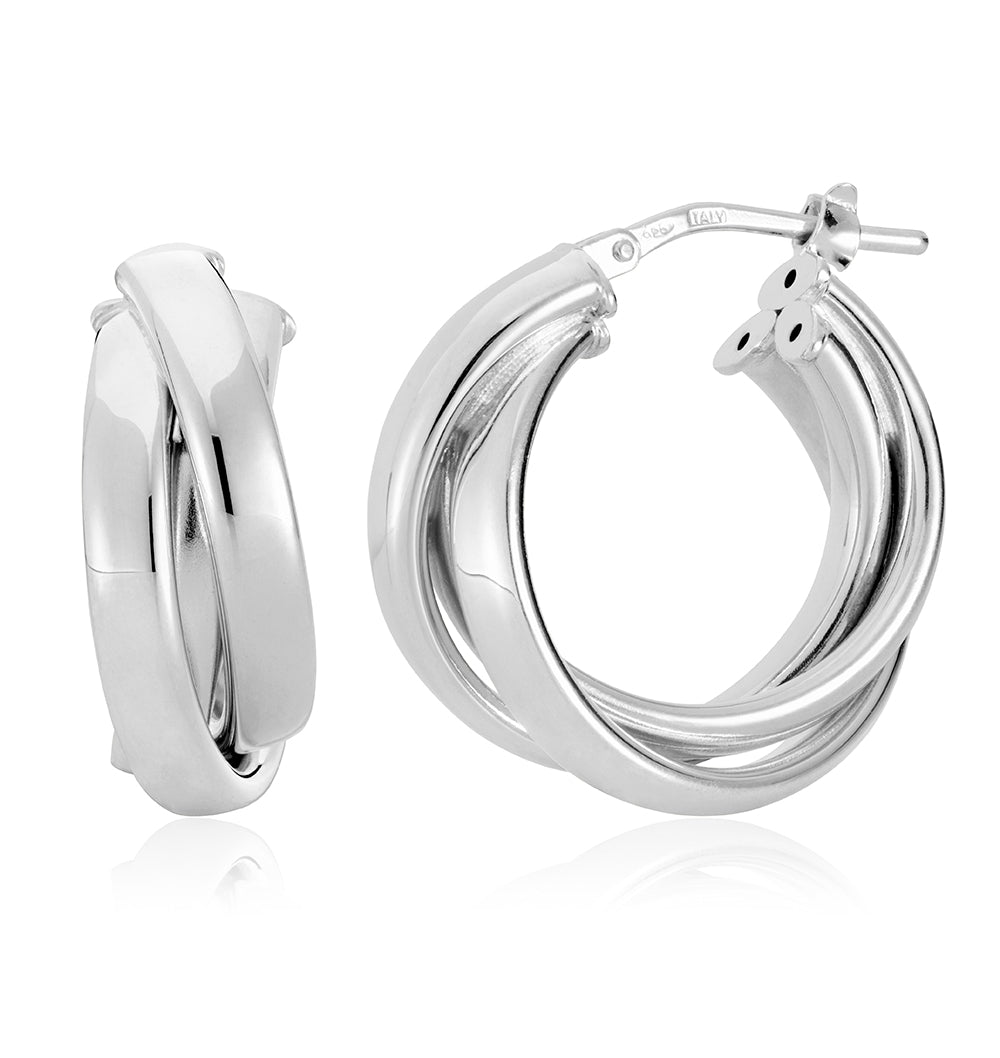 Miss Mimi Small Criss Cross Hoops
