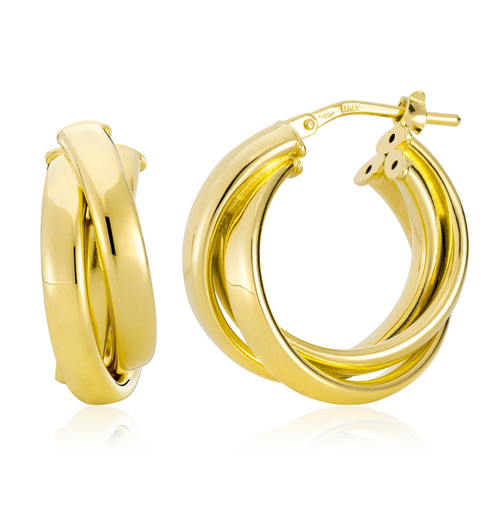 Miss Mimi Small Criss Cross Hoops