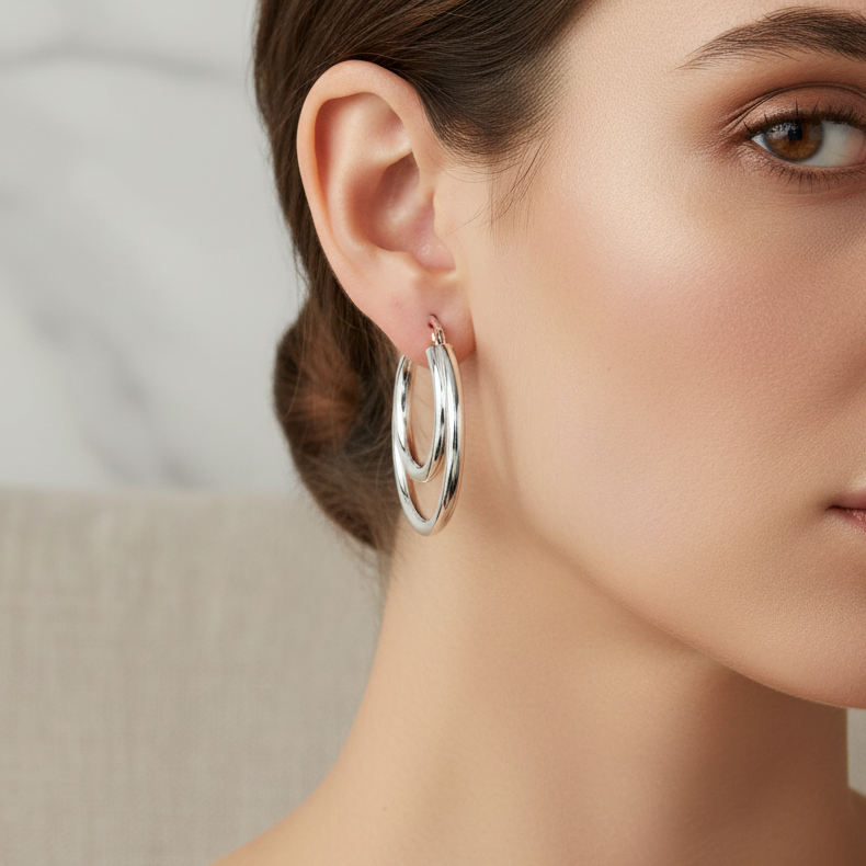 Miss Mimi Double Hoop Earrings