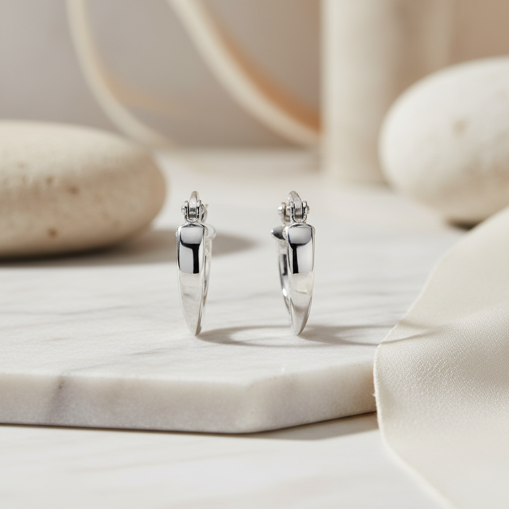 Miss Mimi Mini Curved Oval Earrings