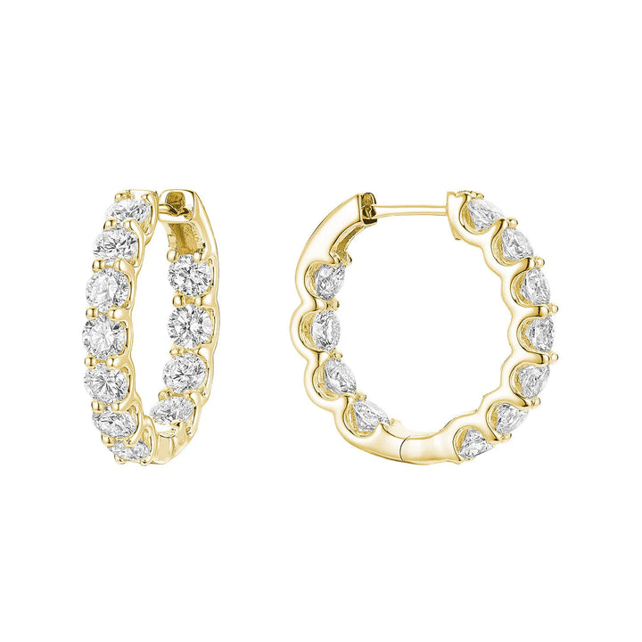 In &amp; Out Huggie Lab Grown Diamond Earrings