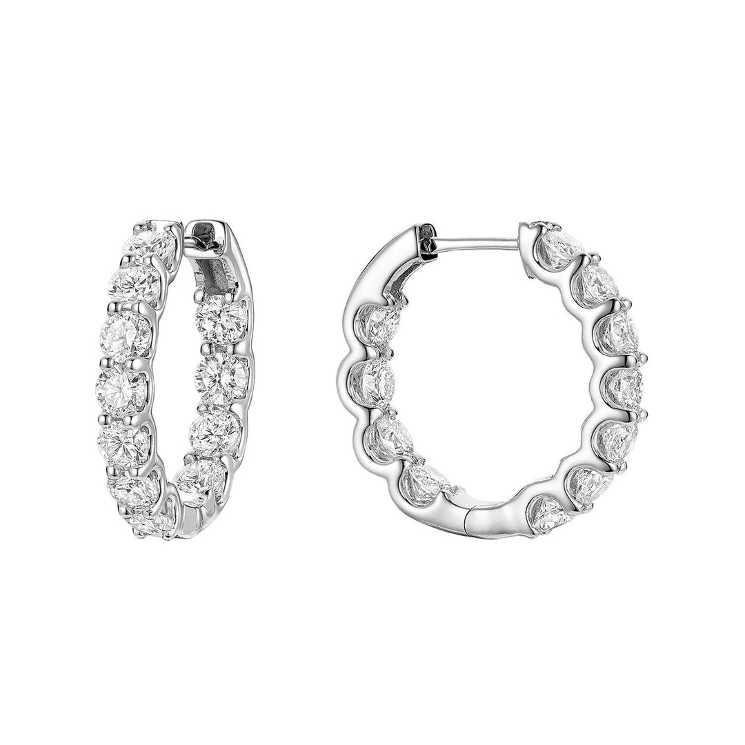 In &amp; Out Huggie Lab Grown Diamond Earrings