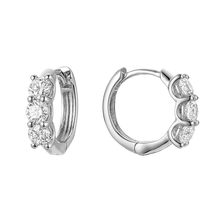 Mini Trinity Huggie Lab Grown Diamond Earrings