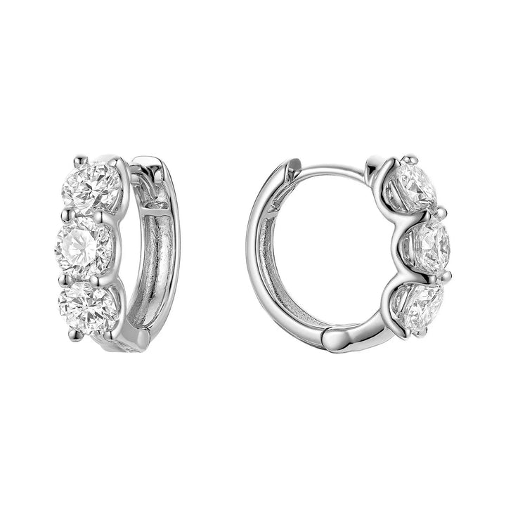 Mini Trinity Huggie Lab Grown Diamond Earrings