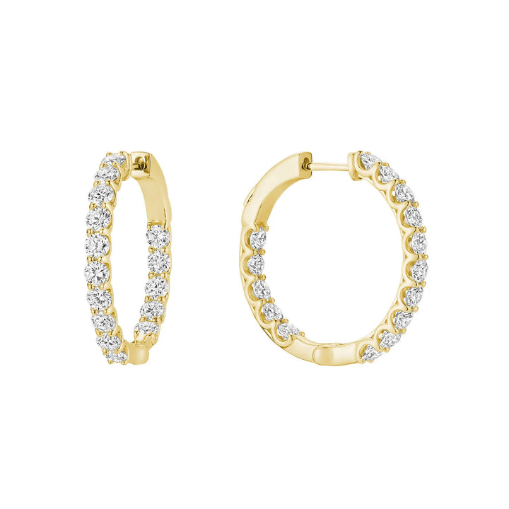 In &amp; Out Huggie with Secure Lock Lab Grown Diamond Earrings