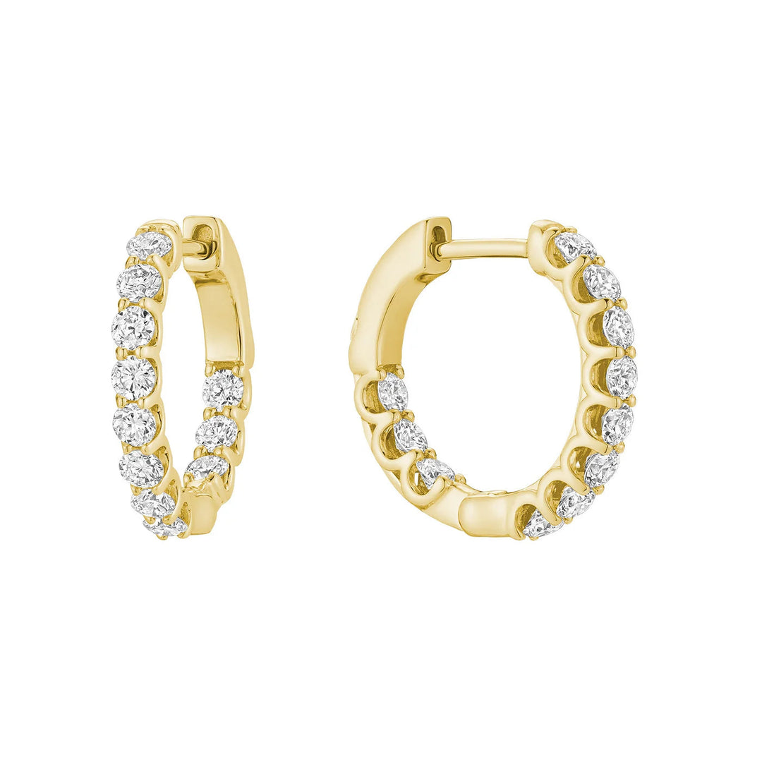 In &amp; Out Huggie Lab Grown Diamond Earrings