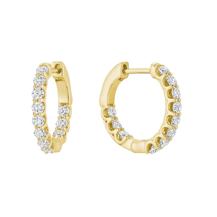 In &amp; Out Huggie Lab Grown Diamond Earrings