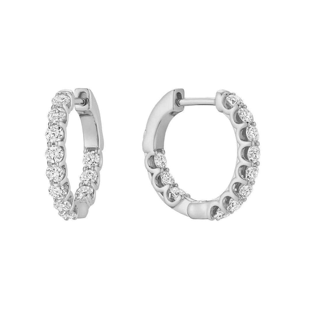 In &amp; Out Huggie Lab Grown Diamond Earrings