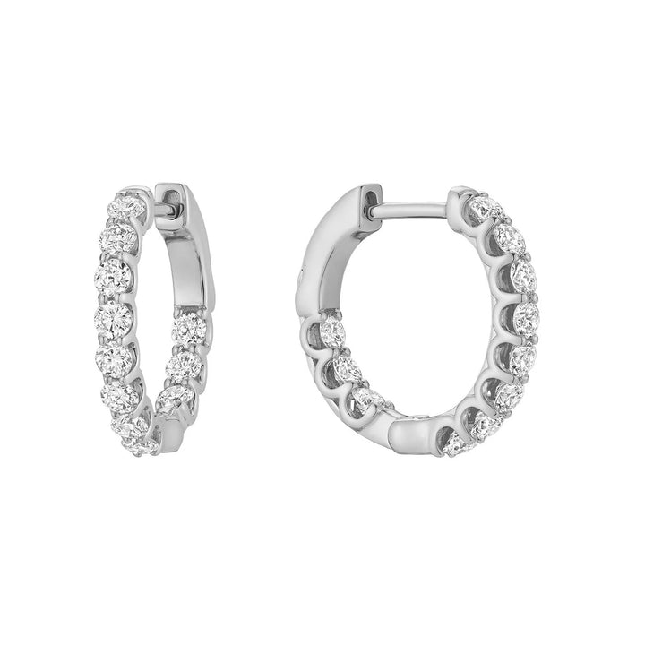 In &amp; Out Huggie Lab Grown Diamond Earrings