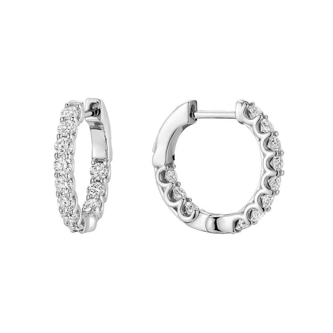 In &amp; Out Huggie Lab Grown Diamond Earrings