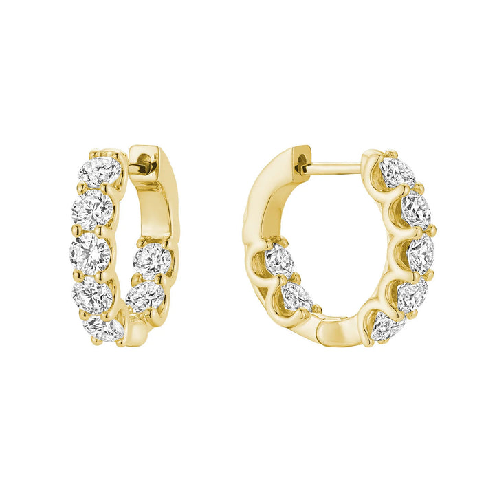 In &amp; Out Huggie Lab Grown Diamond Earrings