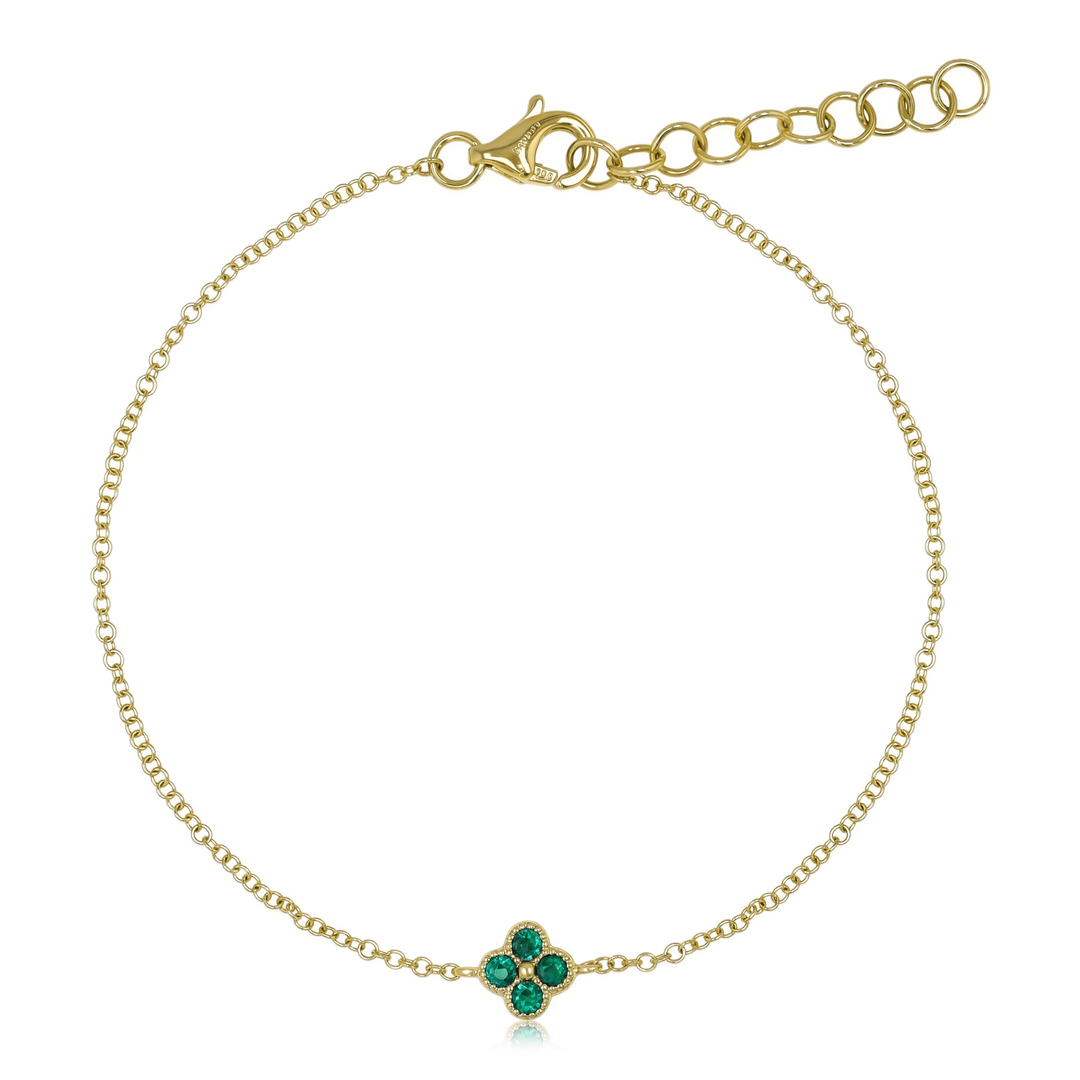 Emerald Clover Bracelet