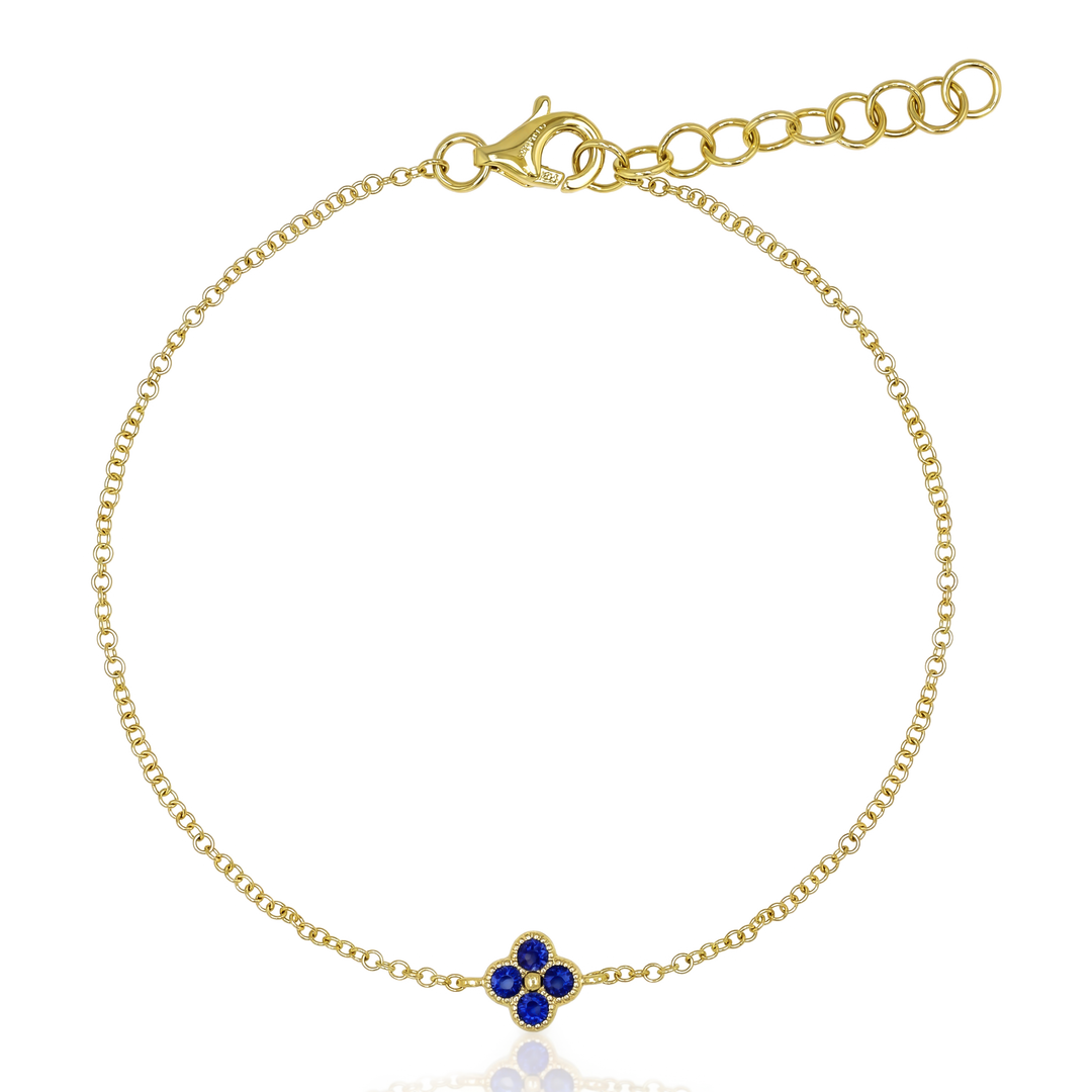 Sapphire Clover Bracelet