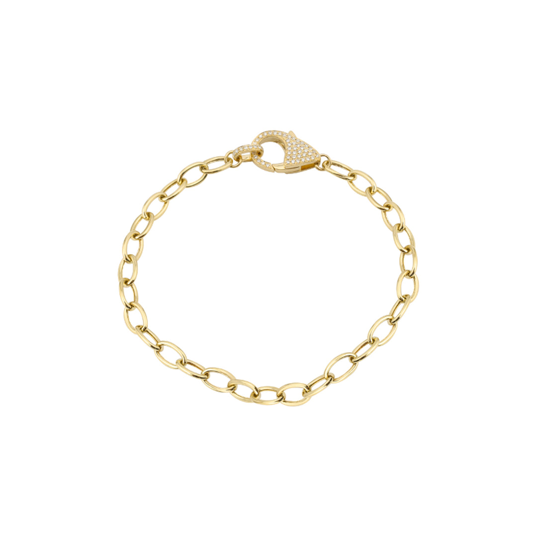 14K Gold Link Chain Diamond Lobster Clasp by ORLY Jewellers
