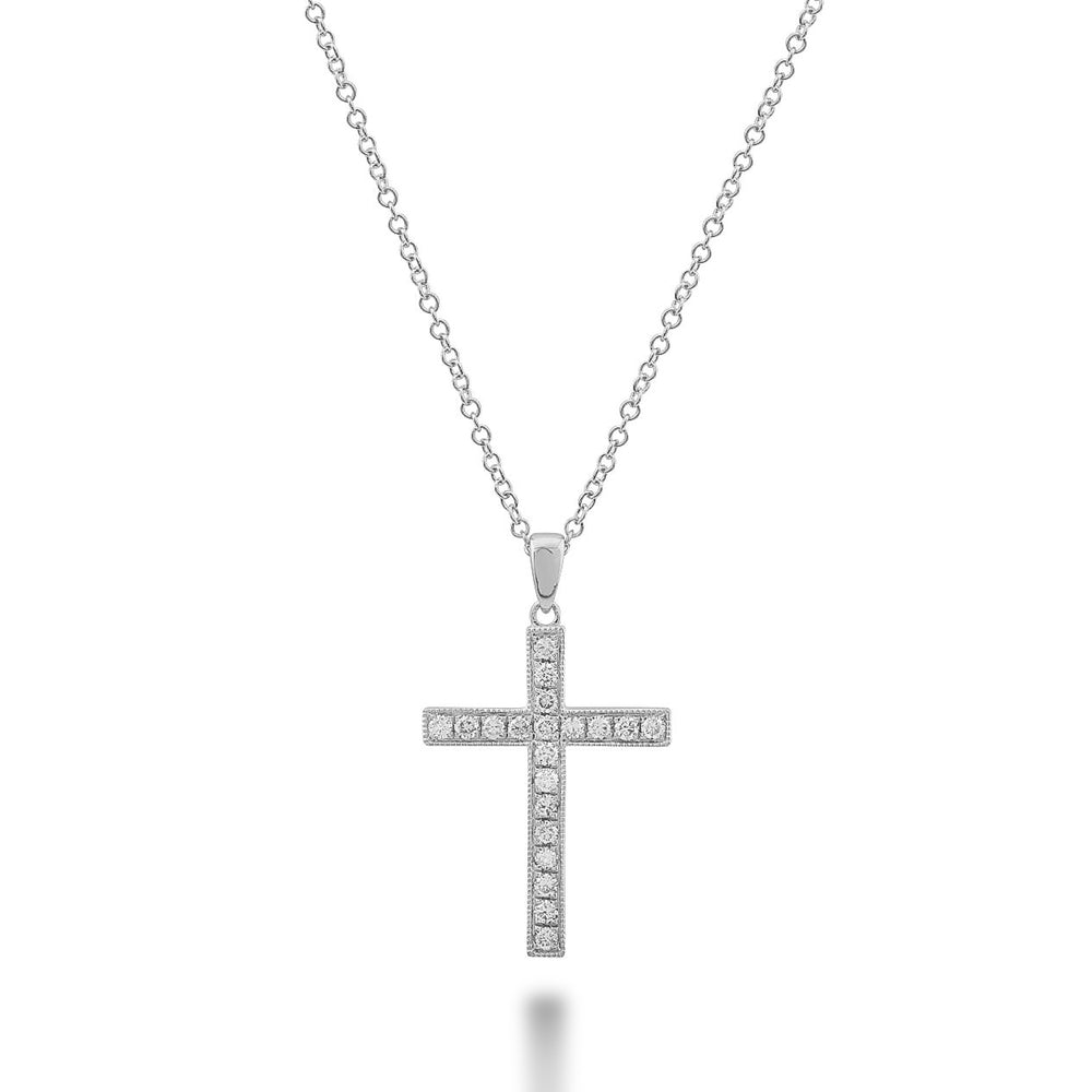 14K Gold Diamond Cross Pendant by ORLY Jewellers