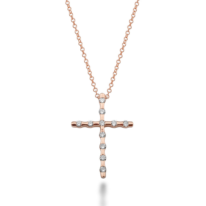 14K Gold Diamond Cross Necklace by ORLY Jewellers