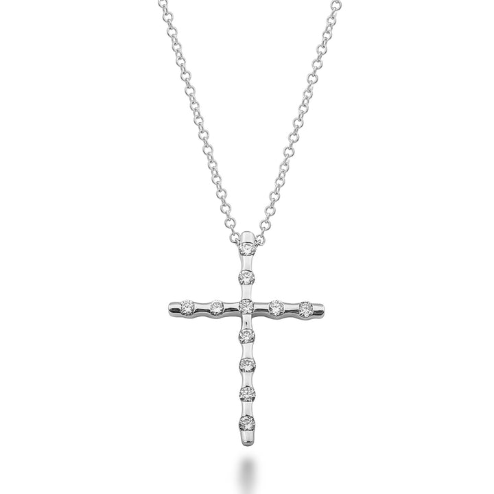 14K Gold Diamond Cross Necklace by ORLY Jewellers