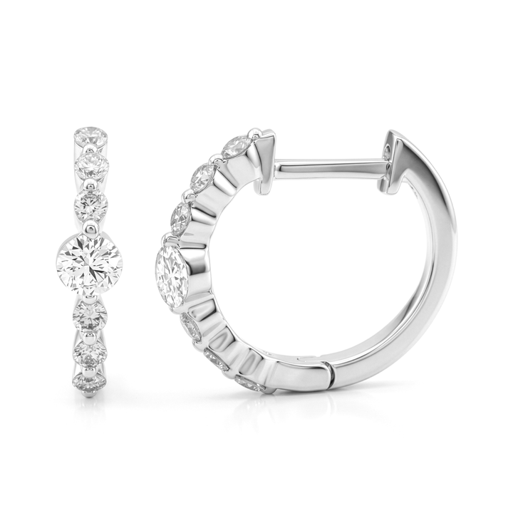 Diamond Huggie Earrings