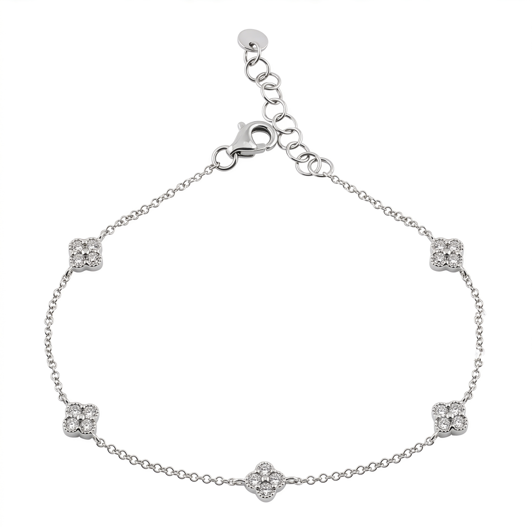 Small Clover Diamond Bracelet