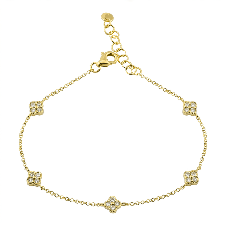 Small Clover Diamond Bracelet