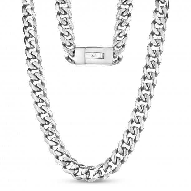 A.R.Z Stainless Steel 13mm Cuban Link Necklace | ORLY Jewellers