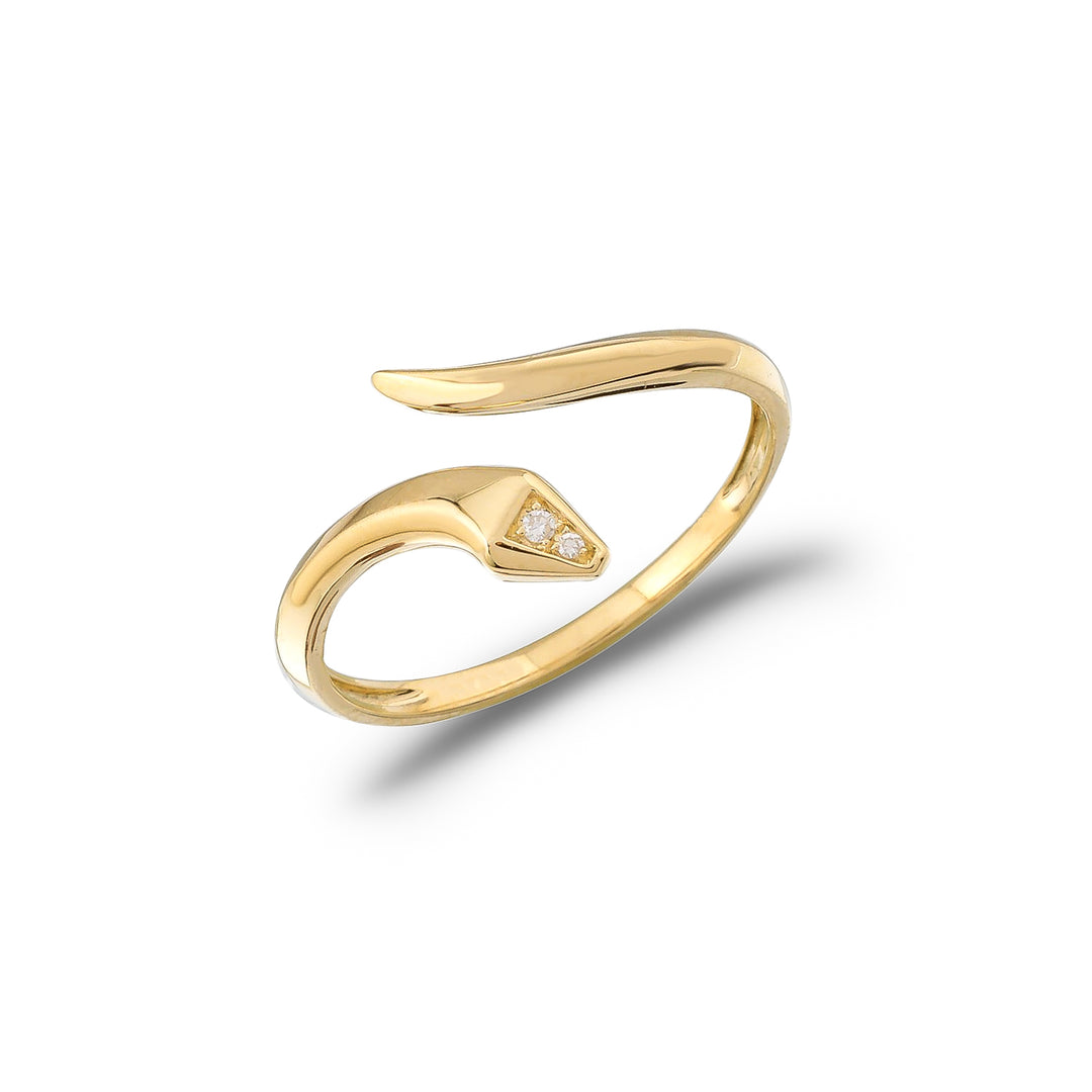14K Gold Diamond Serpiente Ring by ORLY Jewellers
