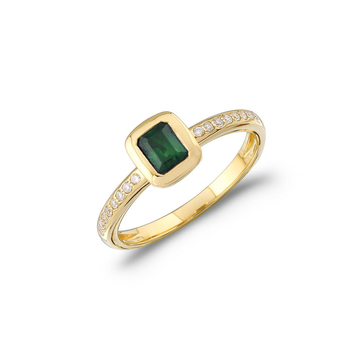 14K Gold Gemstone & Diamond Ring by ORLY Jewellers