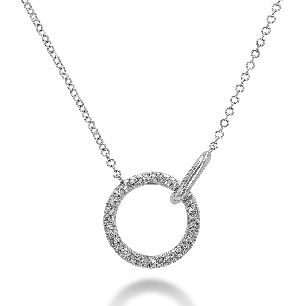 14K Gold Diamond Pave Circle of Life Necklace by ORLY Jewellers