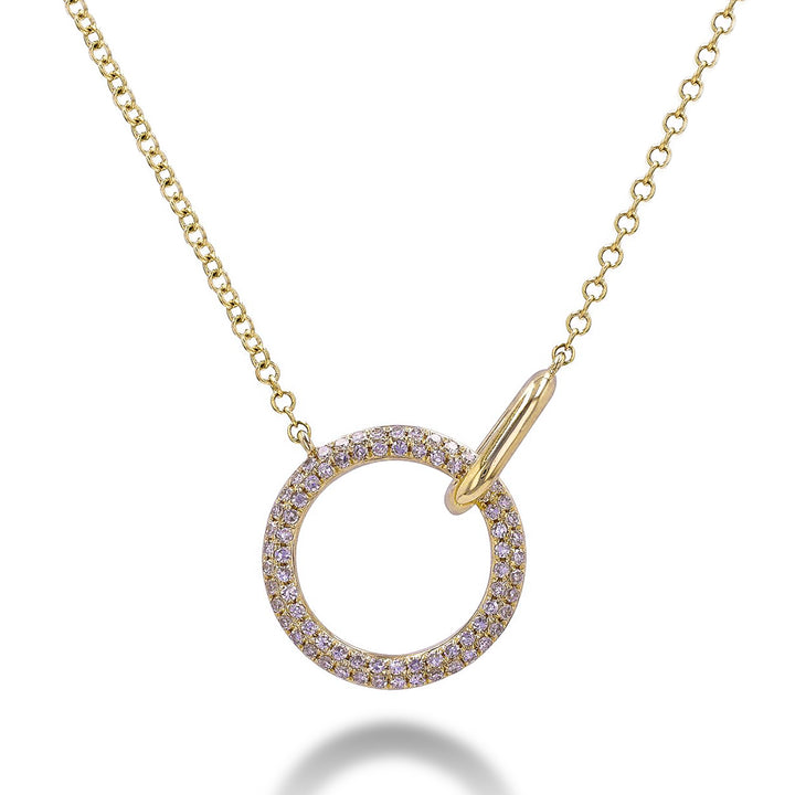 14K Gold Diamond Pave Circle of Life Necklace by ORLY Jewellers