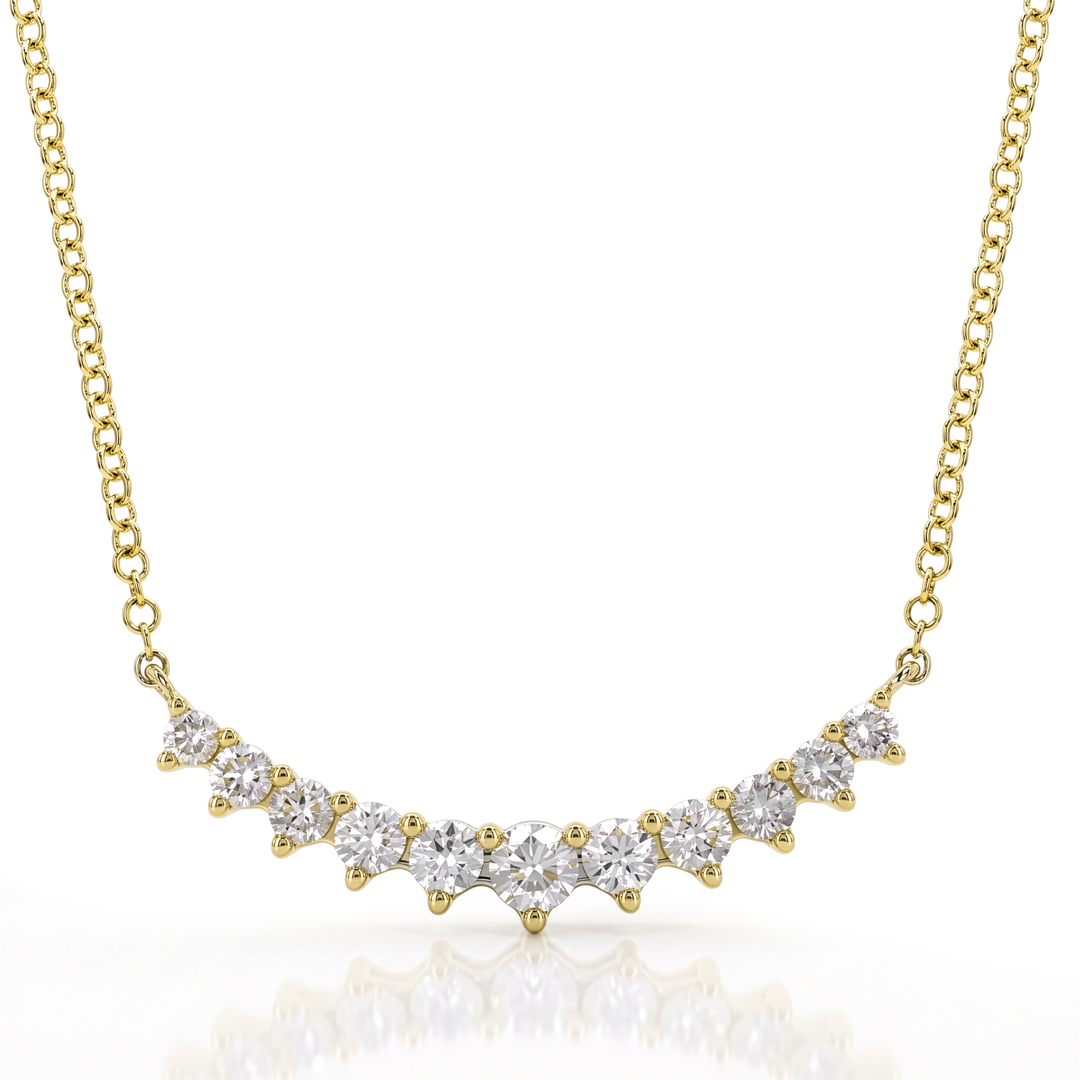 Graduated Bar Diamond Necklace