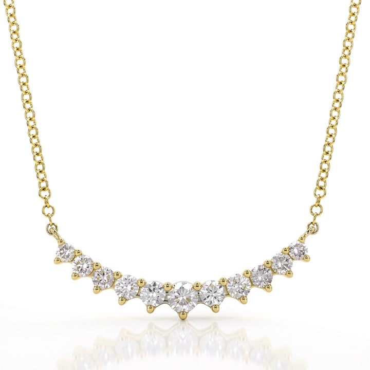 Graduated Bar Diamond Necklace