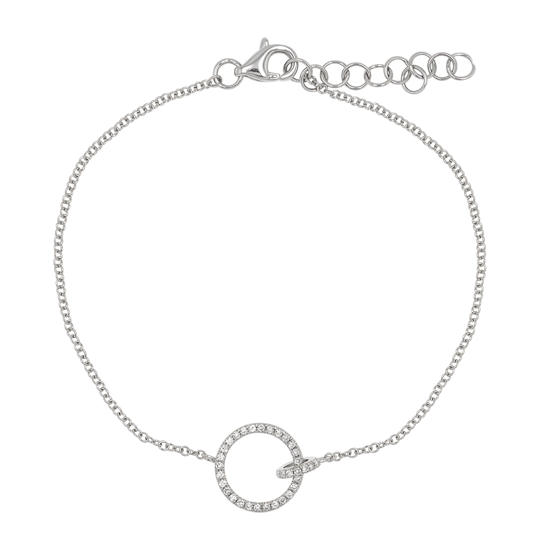 Open Circle Diamond Bracelet