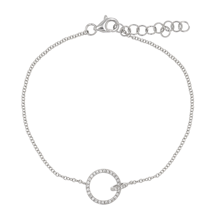 Open Circle Diamond Bracelet