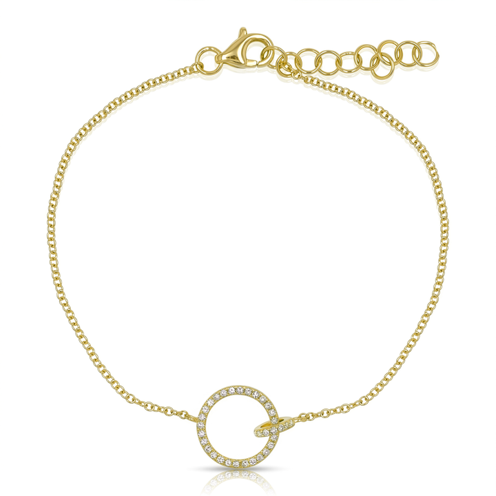 Open Circle Diamond Bracelet